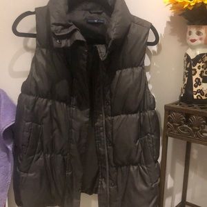 Gap cocoa colored puffer vest found in back of closet hardly worn. M.